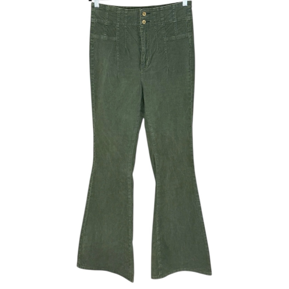 We the Free Green Jayde Flare Leg Corduroy Jeans Size 30